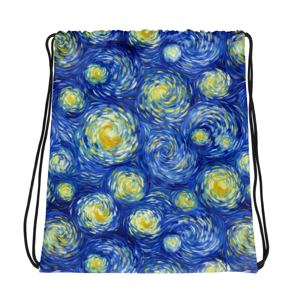Golden Galaxies on Drawstring Bag — Photo