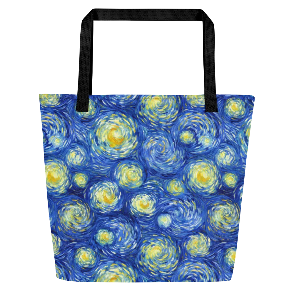 Golden Galaxies on Large Tote Bag W/ Pocket — Front