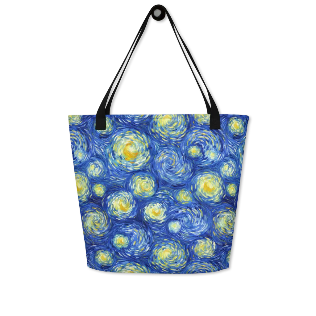 Golden Galaxies on Large Tote Bag W/ Pocket — Front