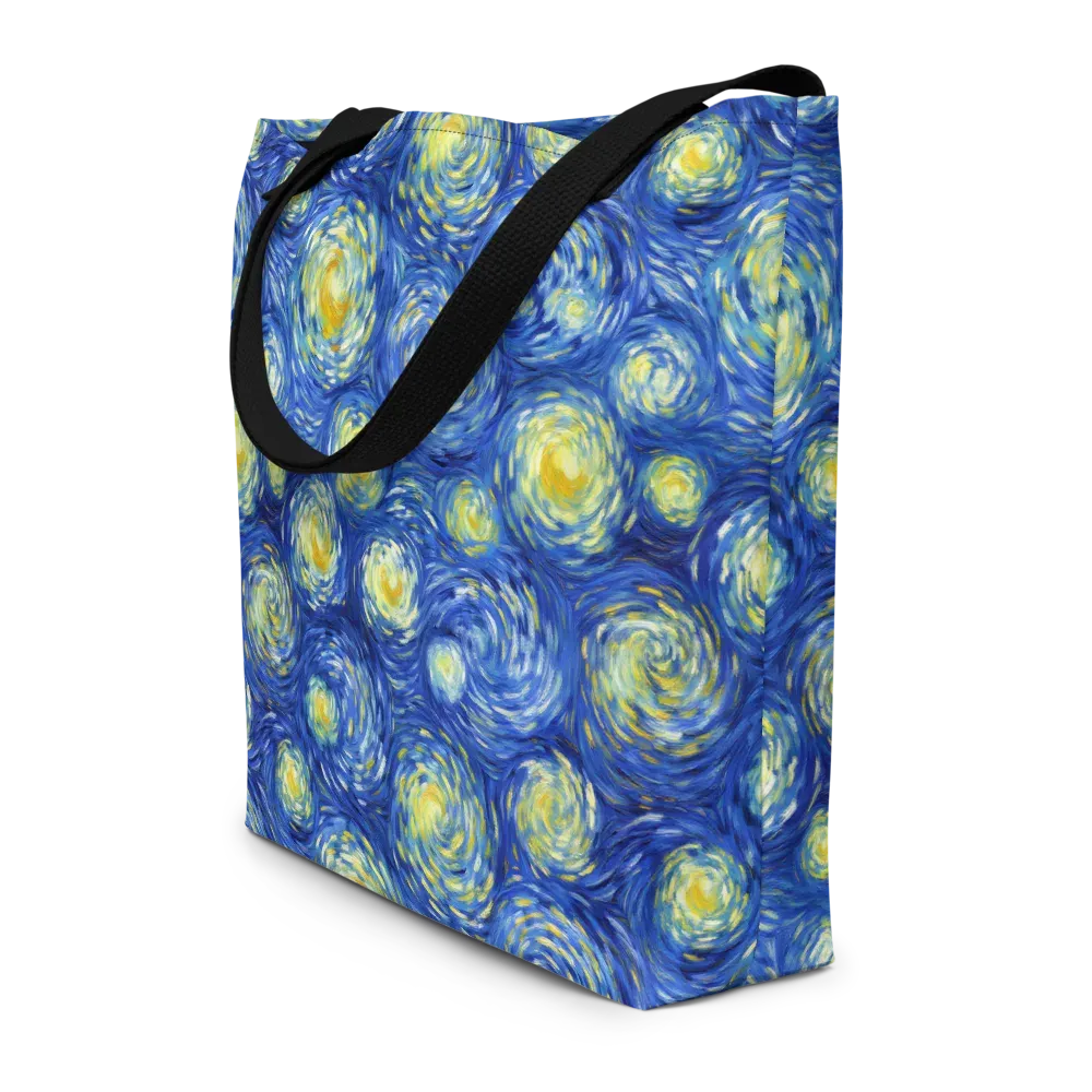 Golden Galaxies on Large Tote Bag W/ Pocket — Front
