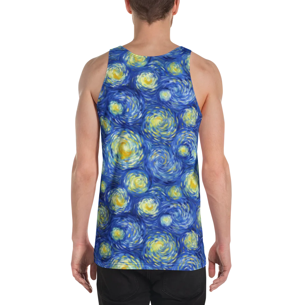 Golden Galaxies on Men's Tank Top — Back