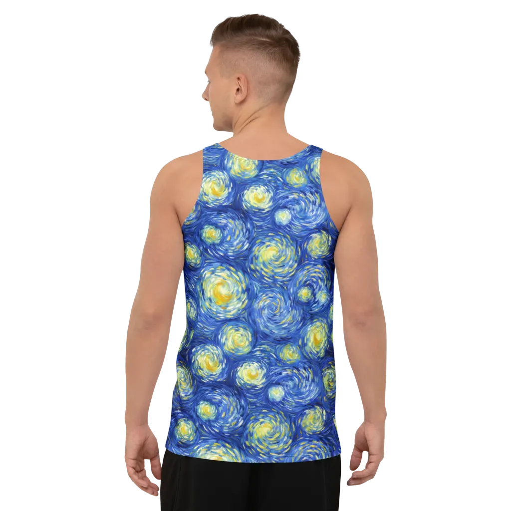Golden Galaxies on Men's Tank Top — Back