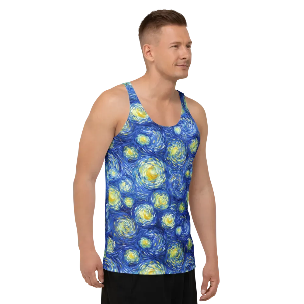 Golden Galaxies on Men's Tank Top — Right Front