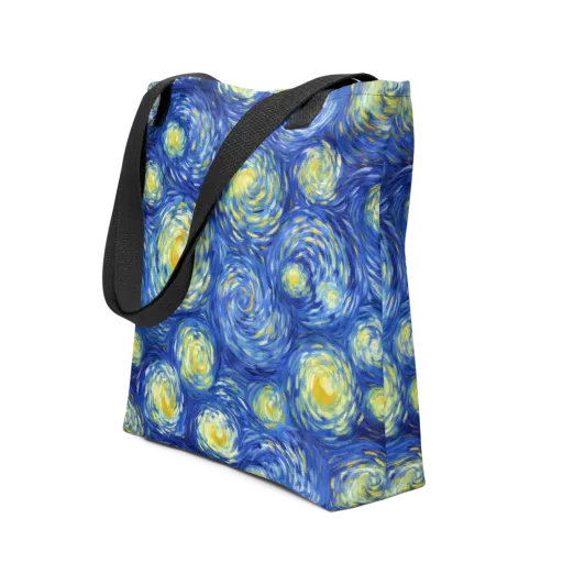 Golden Galaxies on a Tote Bag