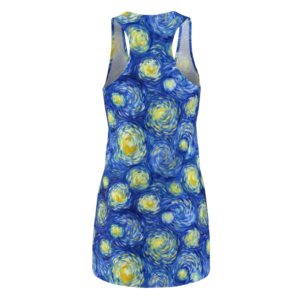 Golden Galaxies on Racerback Dress — Back