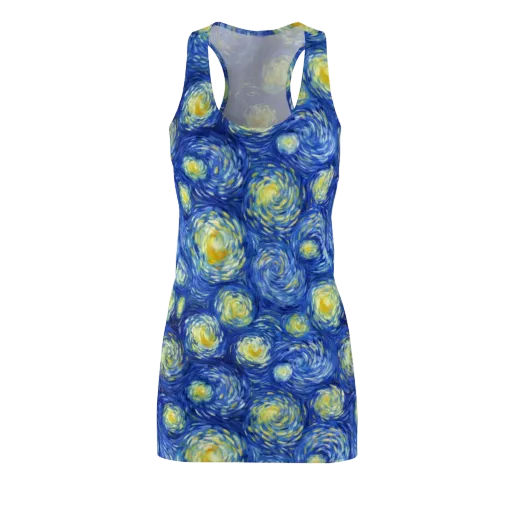 Golden Galaxies on a Racerback Dress