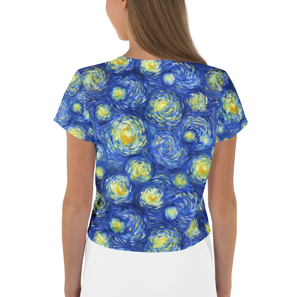 Golden Galaxies on Crop Tee — Back