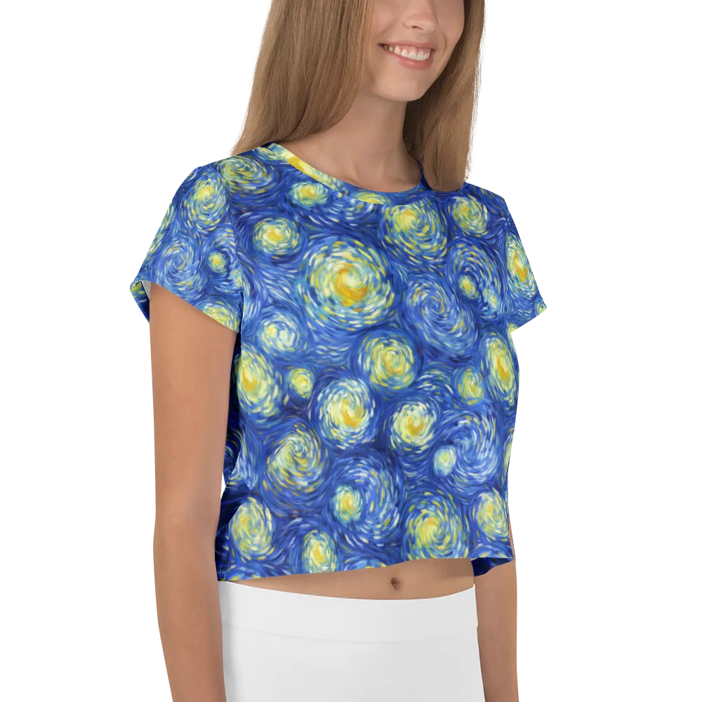 Golden Galaxies on Crop Tee — Right