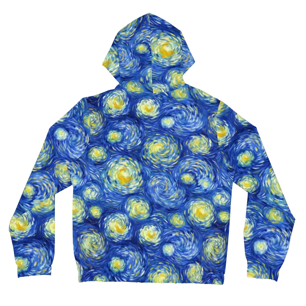 Golden Galaxies on Women's Full-Zip Hoodie — Back