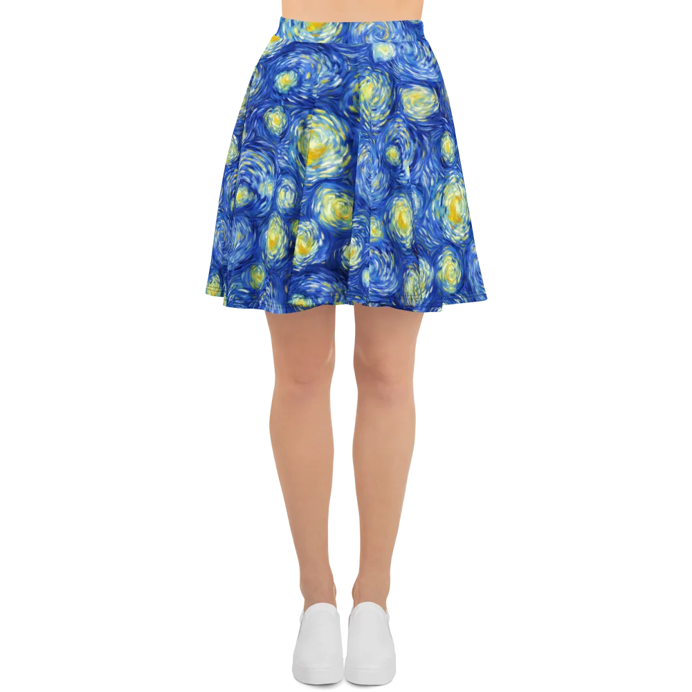 Golden Galaxies on Skater Skirt — Front