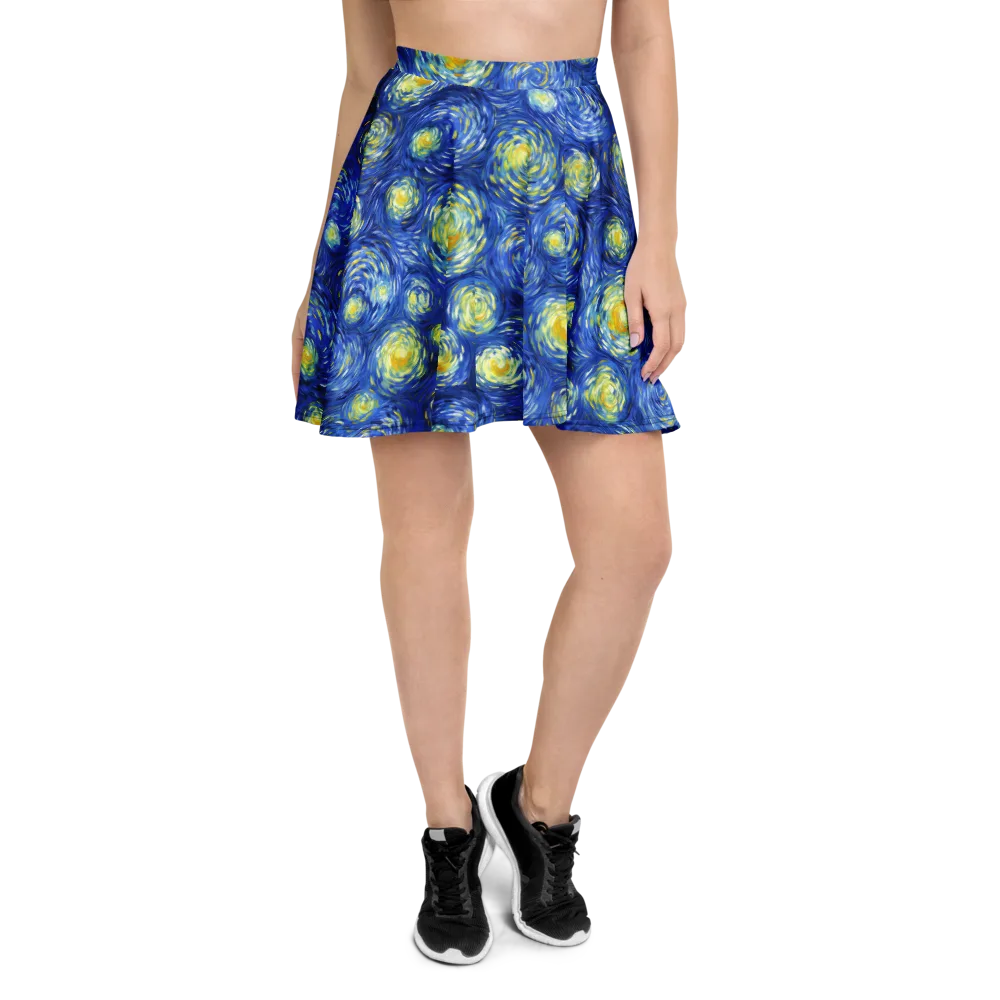 Golden Galaxies on Skater Skirt — Front