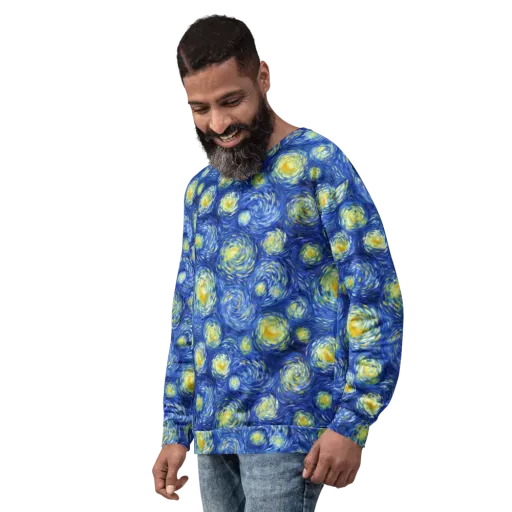 Golden Galaxies on a Sweatshirt
