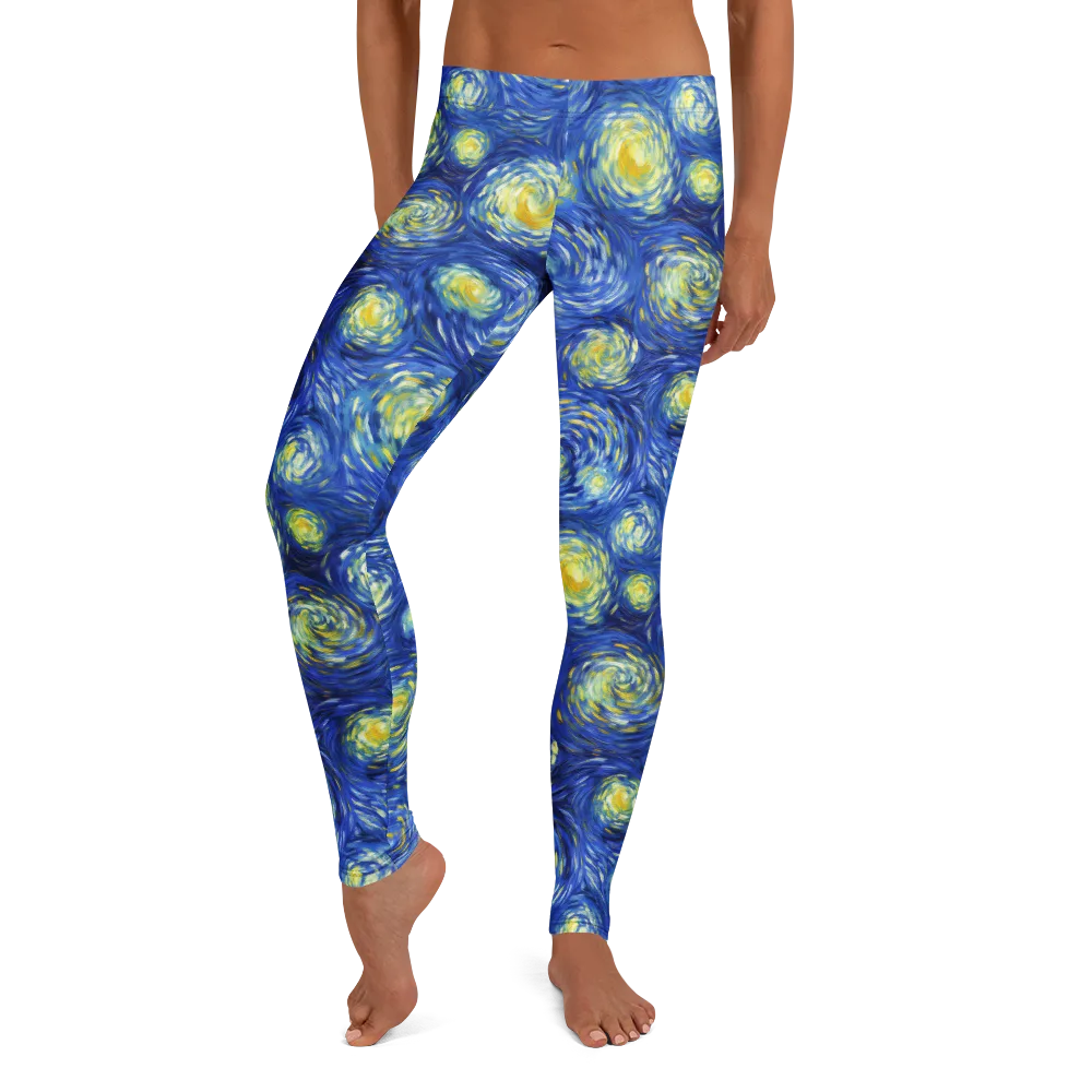 Golden Galaxies on Leggings — Front