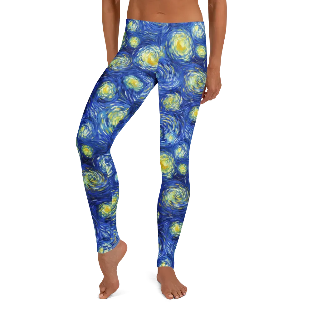 Golden Galaxies on Leggings — Front