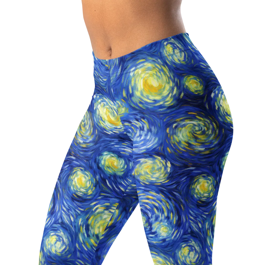 Golden Galaxies on Leggings — Left Front