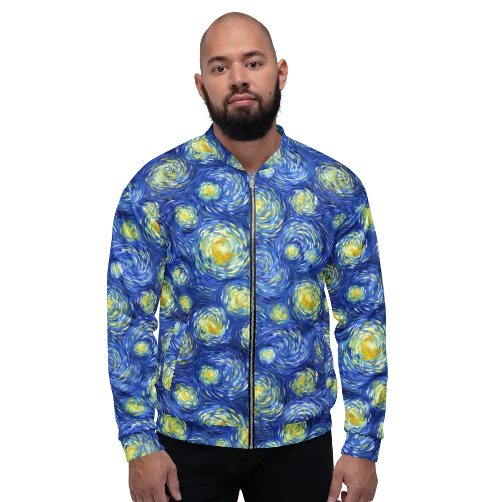 Golden Galaxies on Bomber Jacket — Front