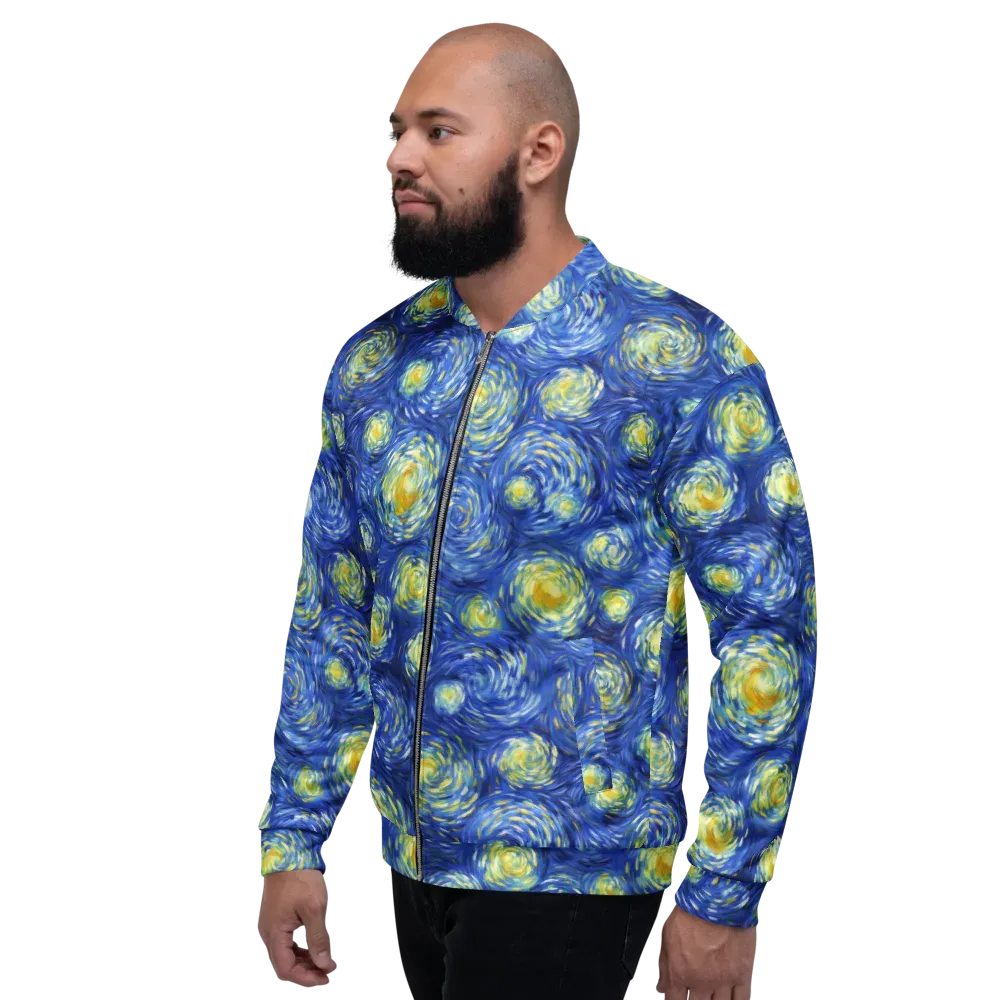 Golden Galaxies on Bomber Jacket — Left