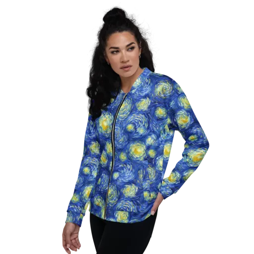 Golden Galaxies on a Bomber Jacket