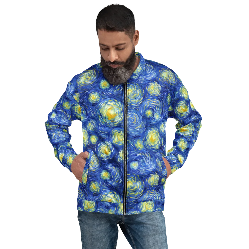 Golden Galaxies on Bomber Jacket — Front