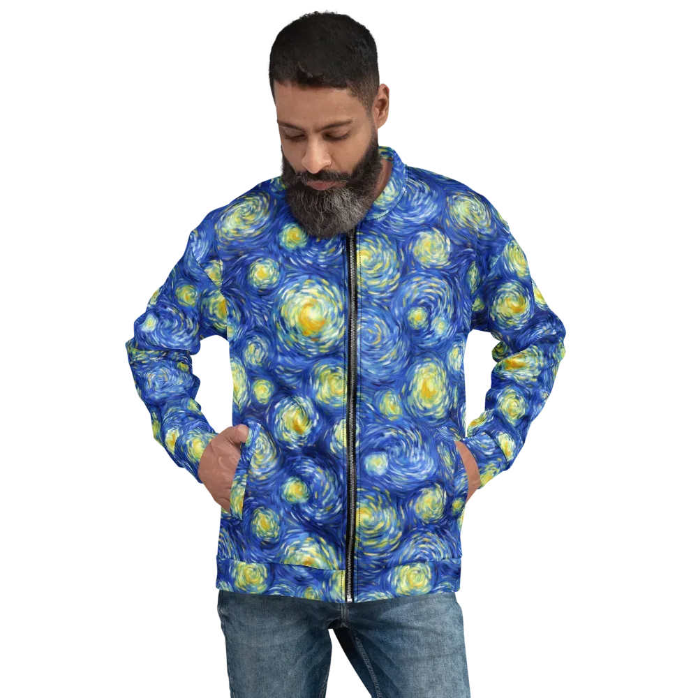 Golden Galaxies on Bomber Jacket — Front