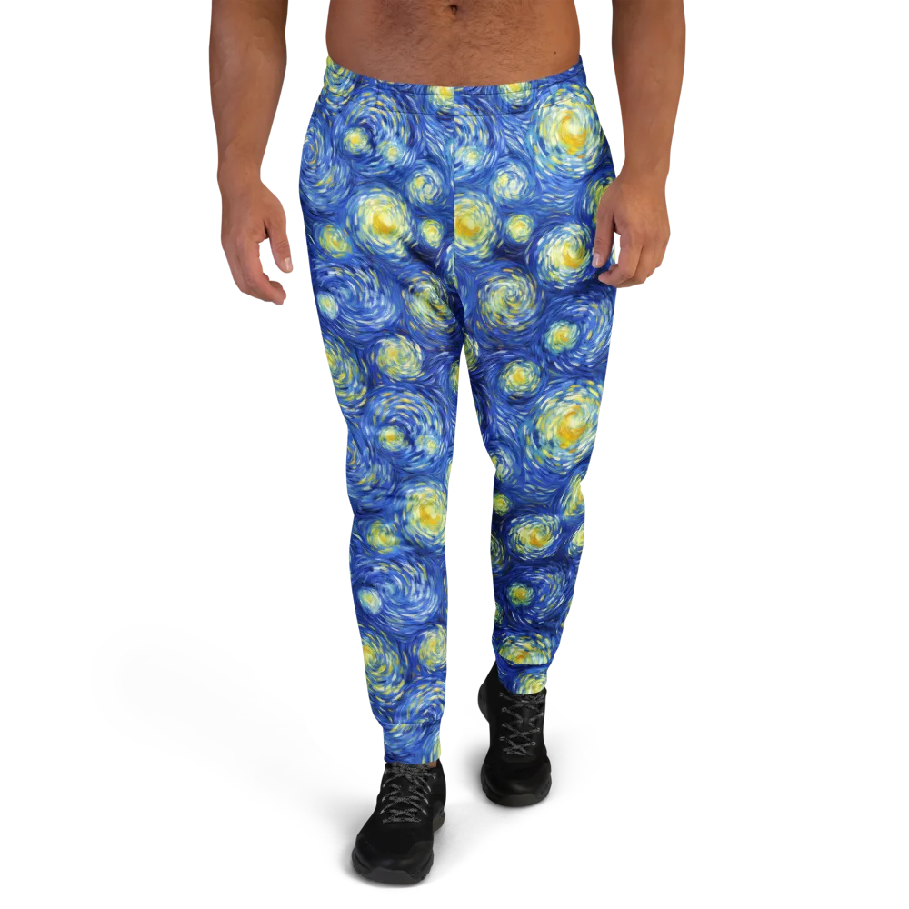 Golden Galaxies on Men's Joggers — Front