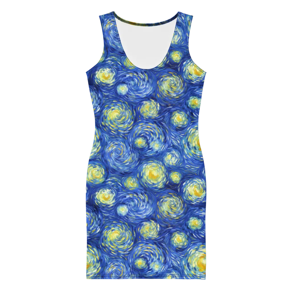 Golden Galaxies on Bodycon Dress — Front