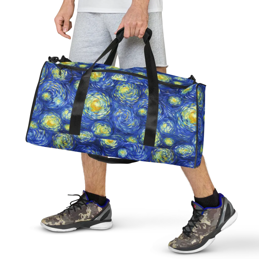 Golden Galaxies on Duffle Bag — Front