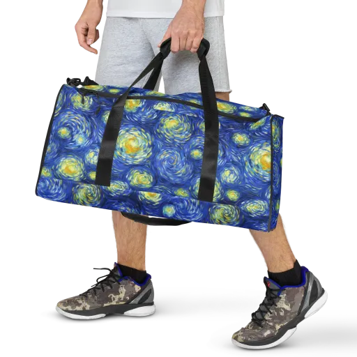 Golden Galaxies on a Duffle Bag