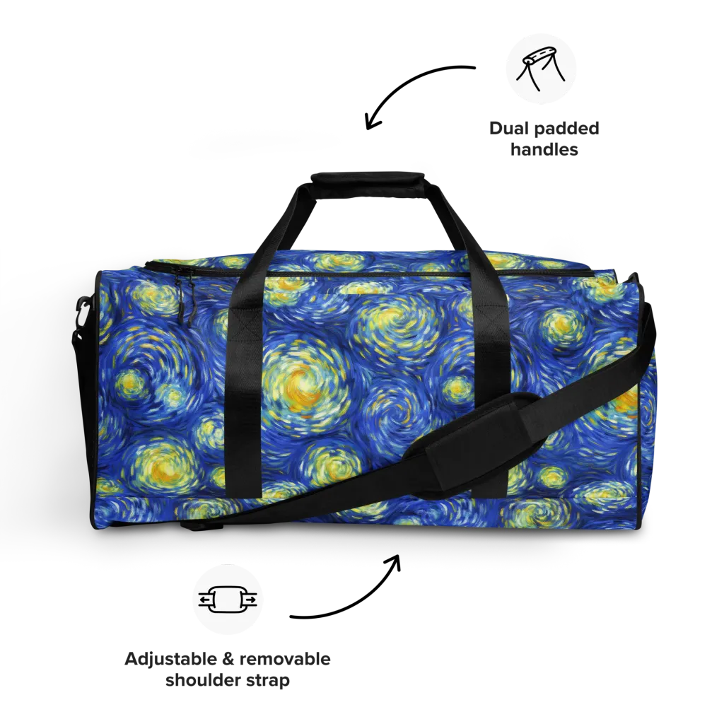 Golden Galaxies on Duffle Bag — Front