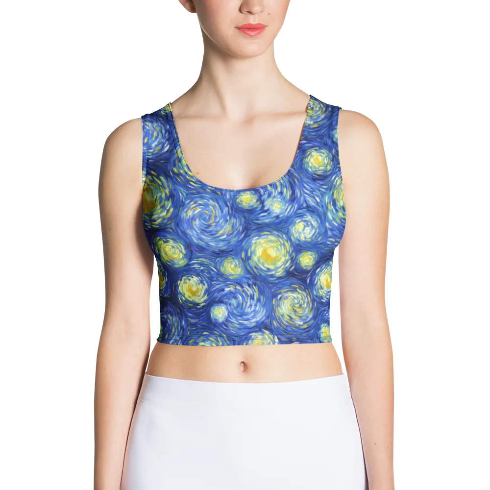Golden Galaxies on Crop Top — Front