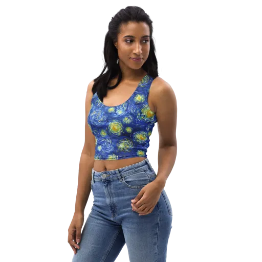 Golden Galaxies on a Crop Top