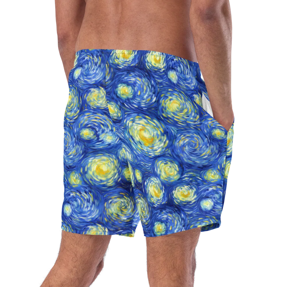Golden Galaxies on Swim Trunks — Right Back