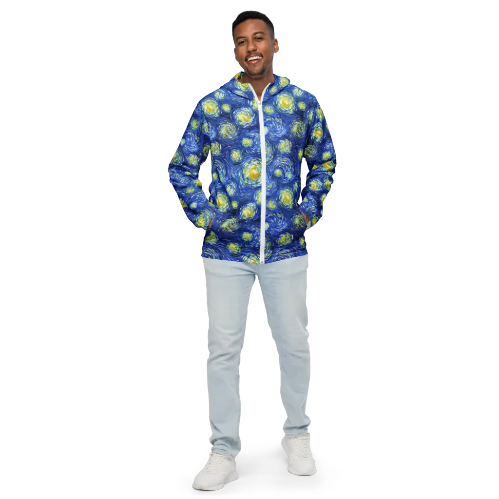 Golden Galaxies on Men's Windbreaker — Front