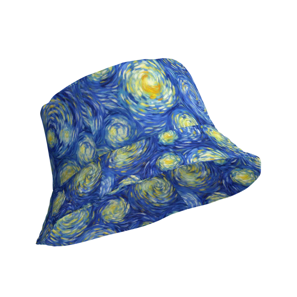 Golden Galaxies on Reversible Bucket Hat — Product details Outside