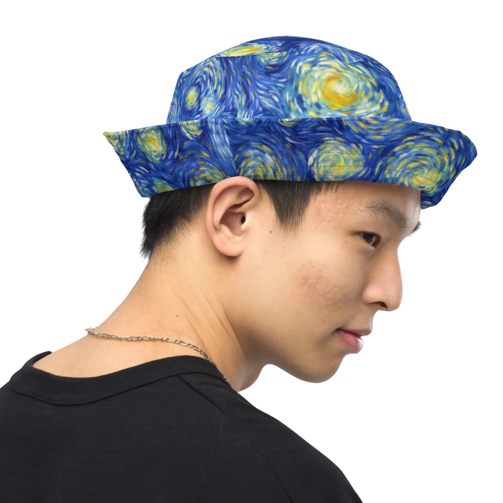 Golden Galaxies on Reversible Bucket Hat — Right Outside