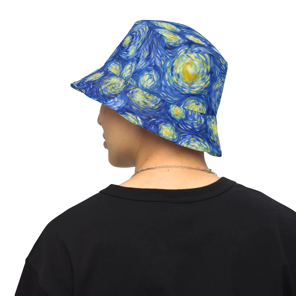 Golden Galaxies on Reversible Bucket Hat — Back Inside