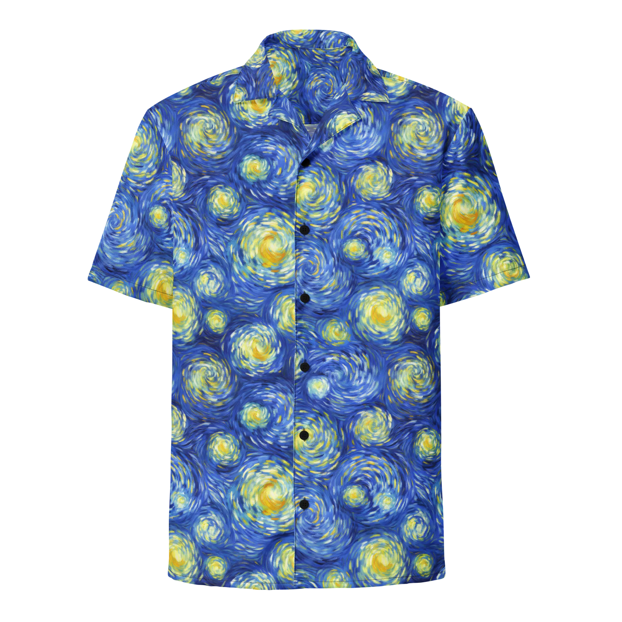 Golden Galaxies on Button Shirt — Front