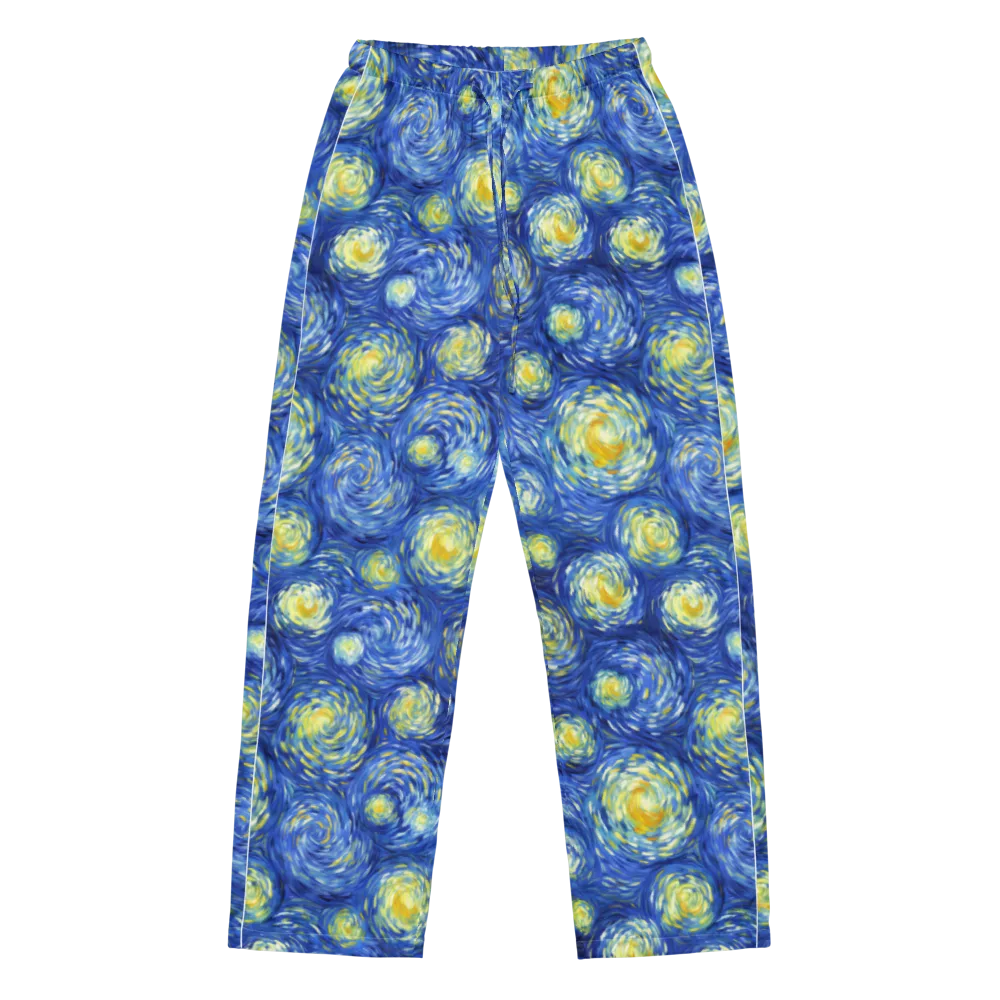 Golden Galaxies on Women's Pajama Pants — Front