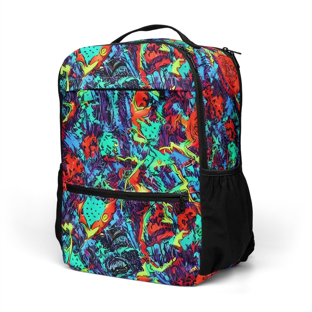 Neon Bog on Utility Backpack — Left Front