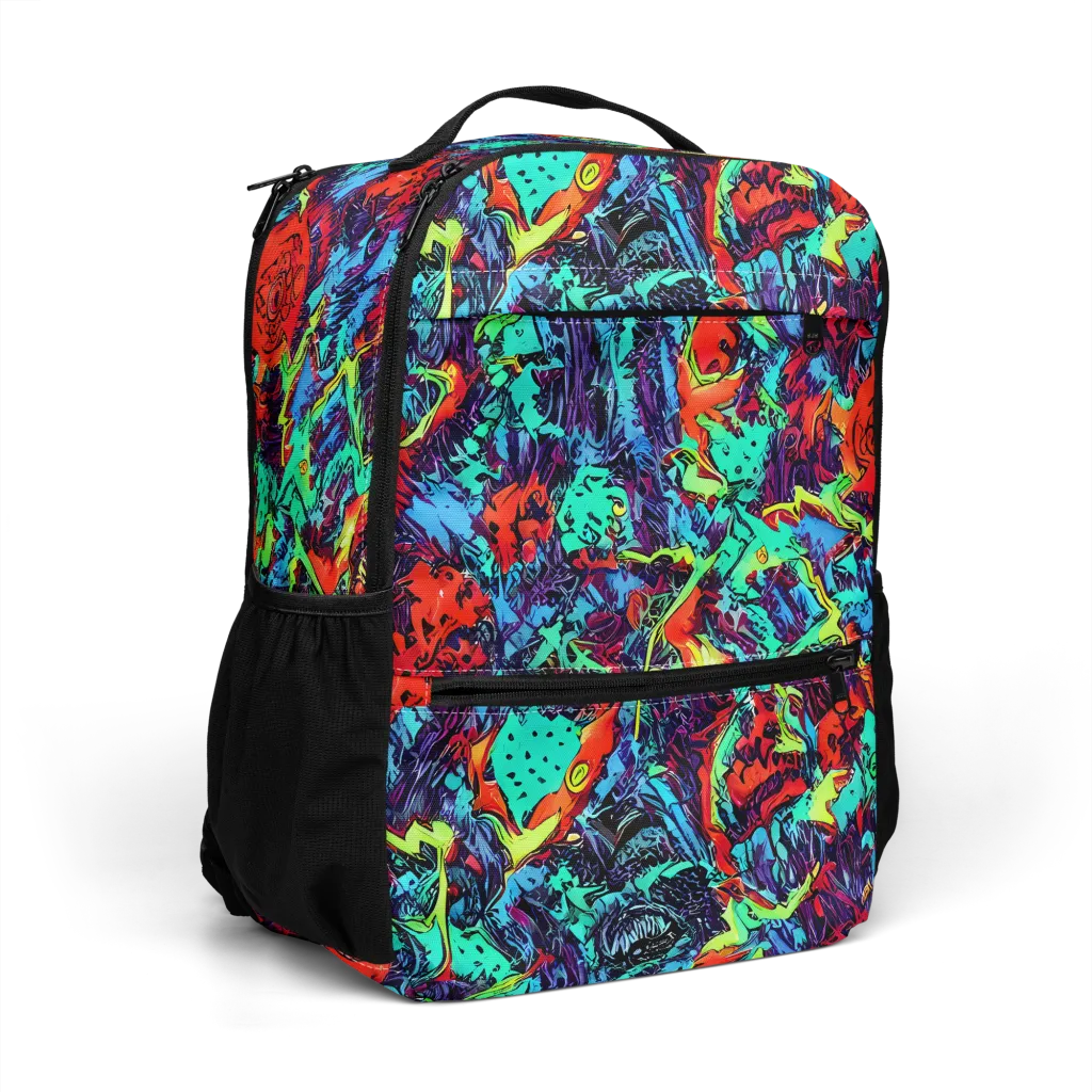 Neon Bog on Utility Backpack — Right Front