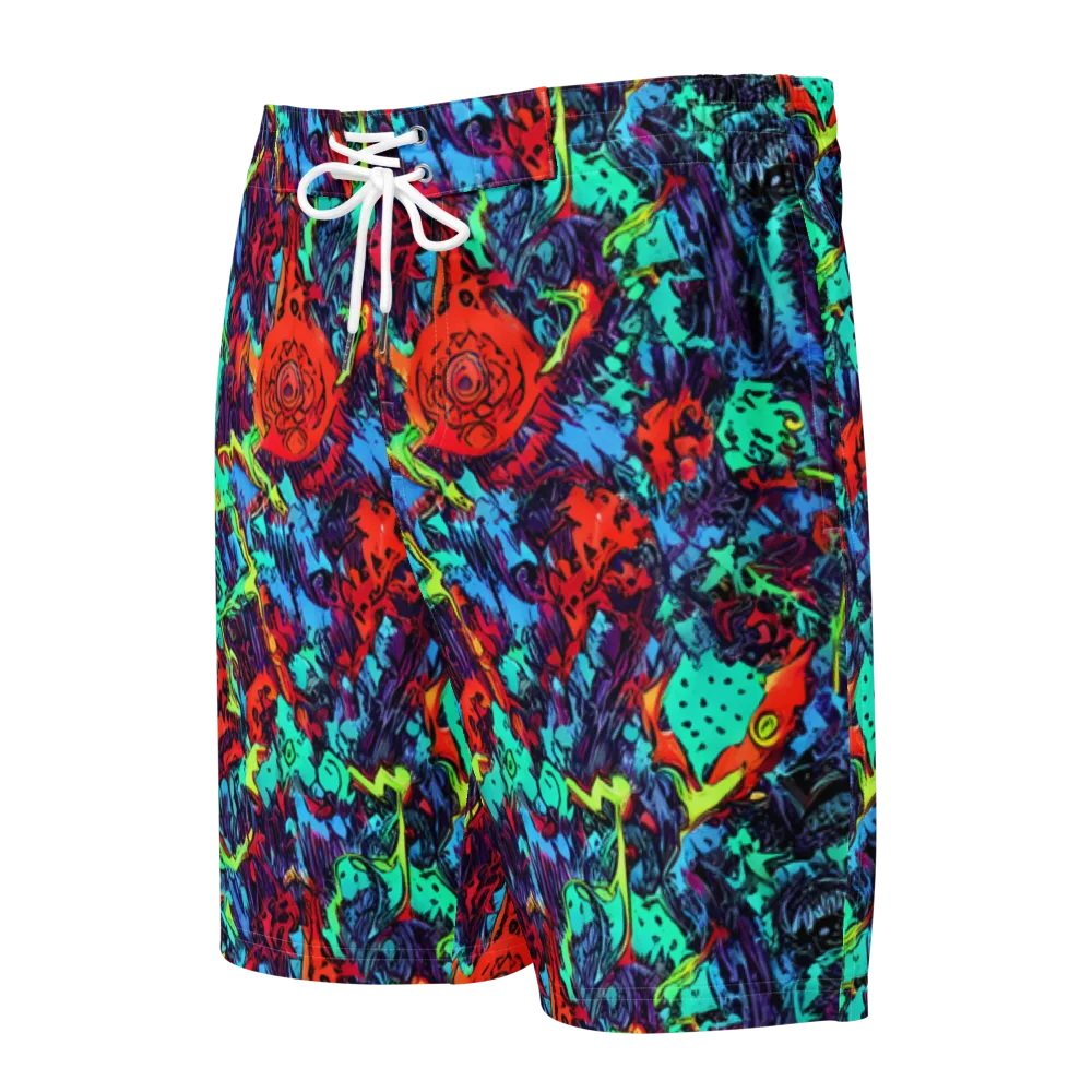 Neon Bog on Men's Board Shorts — Front