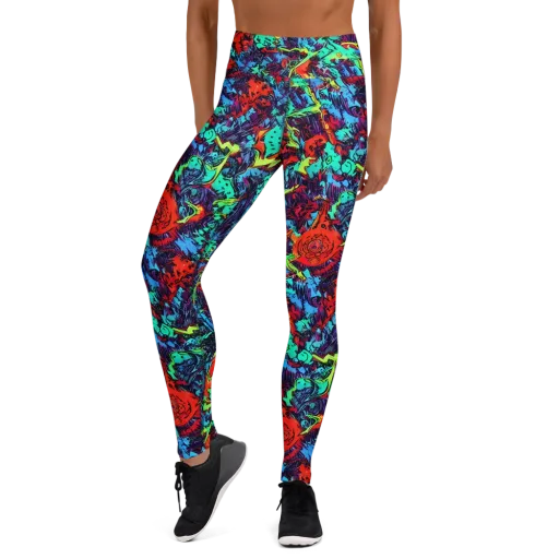 Neon Bog on a Yoga Leggings