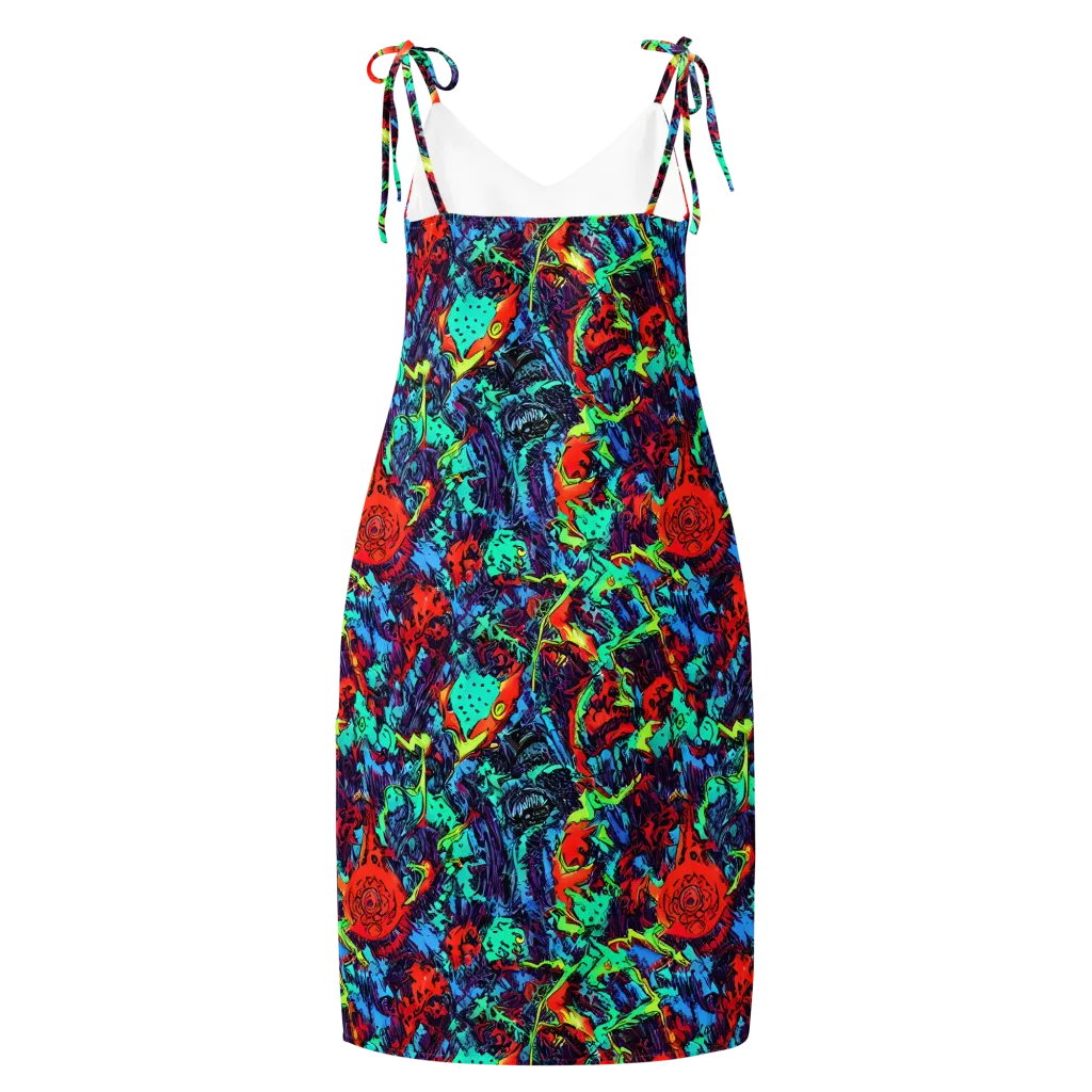 Neon Bog on Slip Dress — Back