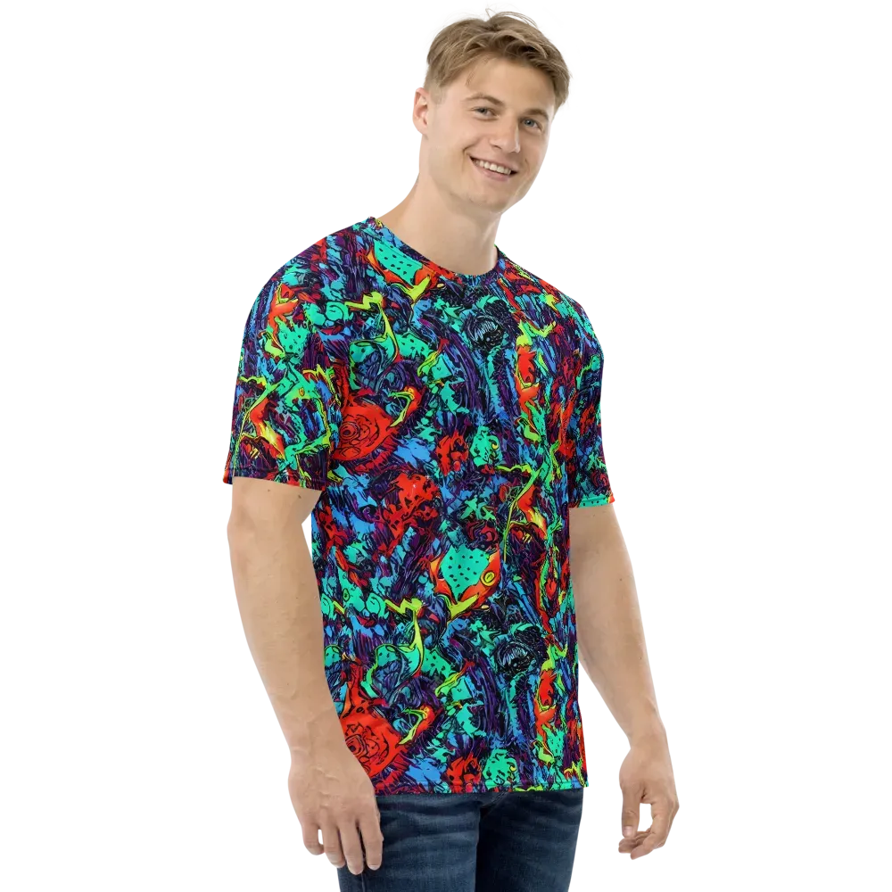 Neon Bog on Men's Crew Neck T-Shirt — Right