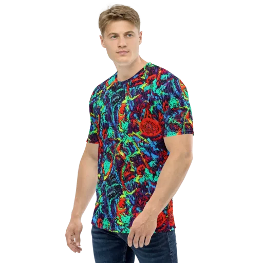 Neon Bog on a Men's Crew Neck T-Shirt