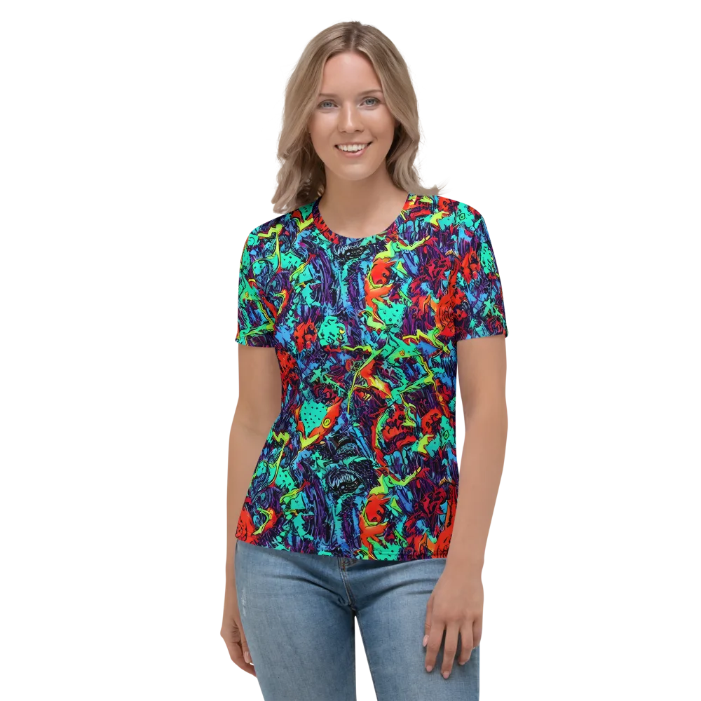 Neon Bog on Women's Crew Neck T-Shirt — Front