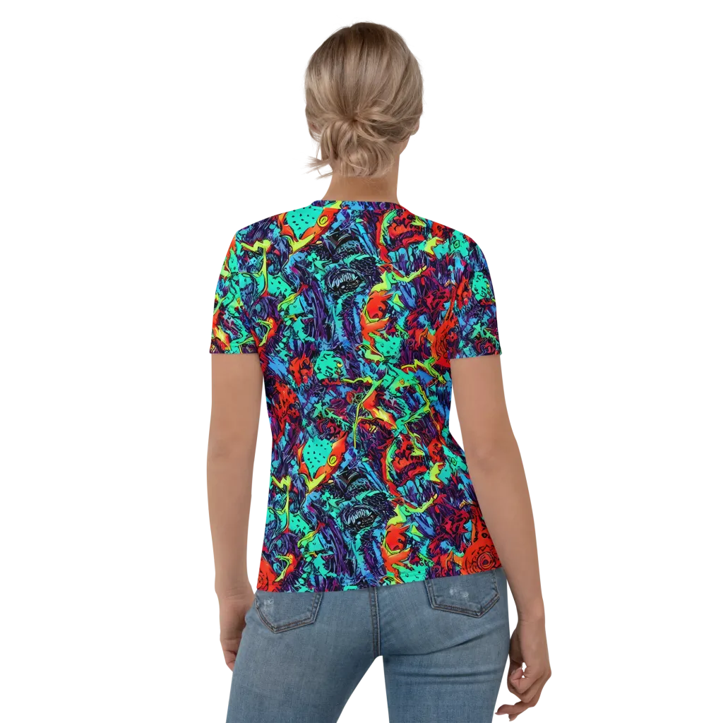 Neon Bog on Women's Crew Neck T-Shirt — Back