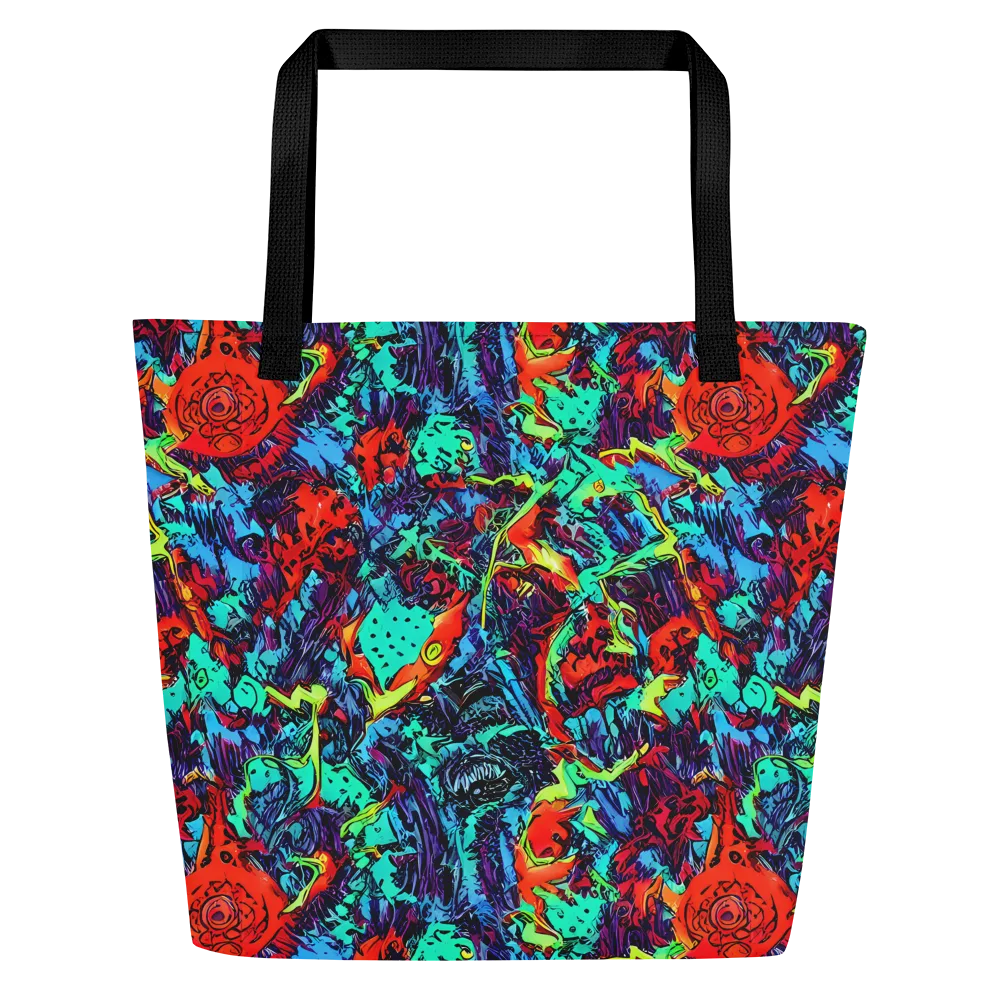 Neon Bog on Large Tote Bag W/ Pocket — Front