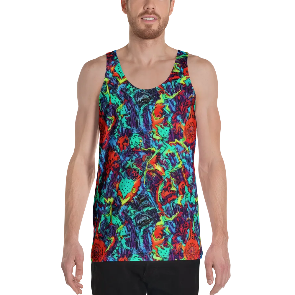 Neon Bog on Men's Tank Top — Front
