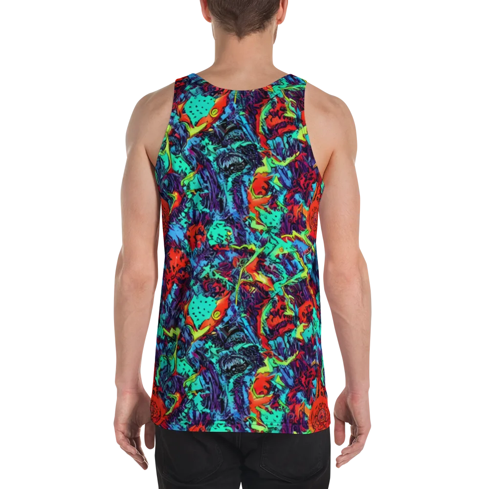 Neon Bog on Men's Tank Top — Back